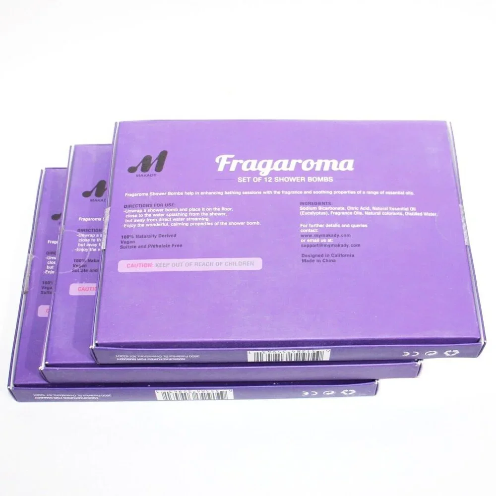 X3 Fragaroma Set of 12 Shower Bombs Shower Steamers Aromatherapy Essential Oils